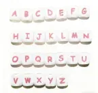 <span class=keywords><strong>Perles</strong></span> en silicone de haute qualité sans BPA, couleur unie, 12 mm, <span class=keywords><strong>carrées</strong></span>, lettres anglaises, en vrac, pour la dentition et le bricolage - Product Image 4