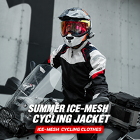 Blouson de moto en mesh pour homme avec protections CE respirant pour l'été, équipement de protection avec protections pour les épaules, les coudes et le dos