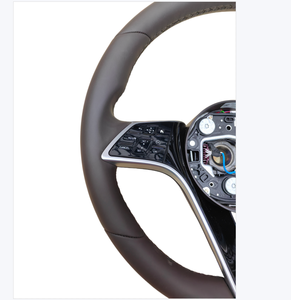 Modification et amélioration du volant en cuir noir et marron pour Mercedes Benz E W213 <span class=keywords><strong>GLE</strong></span> W167 S W221 W222 W223 C GLC CLS sport - Product Image 2