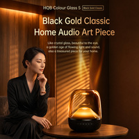 Altavoz Inalámbrico RGB Negro y Dorado de Escritorio, Suministro al por Mayor de Fábrica, Personalizado, para Cine en Casa, Uso en Exteriores y Fiestas