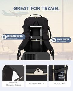 Mochila <span class=keywords><strong>de</strong></span> viaje a la moda <span class=keywords><strong>de</strong></span> 40L, impermeable, grande, <span class=keywords><strong>de</strong></span> 17 pulgadas compartimento para portátil, 3 cubos <span class=keywords><strong>de</strong></span> embalaje, cierre <span class=keywords><strong>de</strong></span> cremallera, vuelo aprobado por negocios - Product Image 6