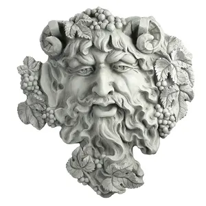 Bacchus Dieu du Vin Greenman Mur Sculpture Art Mural Sculpture Visage Taille Personnalisée