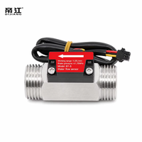 Débitmètre à turbine à effet Hall en acier inoxydable G1/2 1-25 L/M Capteur à sortie impulsionnelle NPN Vente en gros OEM ZJ-B1-S