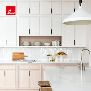 Tối giản gầy Shaker đóng khung Inset tủ bếp với ánh sáng trắng sồi sâu mỏng Shaker SHEEN và tùy chỉnh tủ kính - Product Image 5