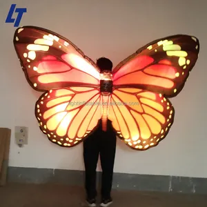 Light Blow up butterfly wings Big size butterfly wing decoration Attractive LED light butterfly H976