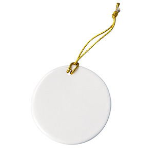<strong>Wholesale</strong> High Quality Round Shape 3 Inch Christmas Tree Decoration Hanging Sublimation <strong>Blank</strong> White <strong>Ceramic</strong> <strong>Ornaments</strong> Plates - Product Image 1