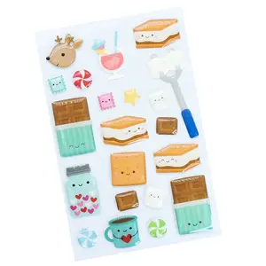 인기있는 패션 석고 스크랩북 장식 작은 귀여운 에나멜 스티커 카드 만들기