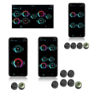 5.0 Bluetooth Ble Tpms Auto Voor 2-10 Sensoren Bandenspanning Sensor Monitoring Systeem Mobiele Telefoon Druk Met Bluetooth App Tpms