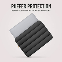 BSCI Trendy 13 pouces Puffy pochette pour ordinateur portable Logo personnalisé mignon polyester housse de transport pour femmes