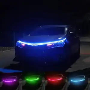 2023 Diy Auto Kap Flexibele Led Strip Licht Dagrijverlichting Decoratie Sfeer Lamp Universeel