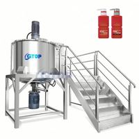Machine de fabrication de nettoyants pour le visage GTOP, mélangeur de dispersion pour détergents liquides/shampoings, mélangeur homogénéisateur d'émulsions pour hydratants et crèmes