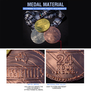 De Sécurité personnalisé Blanc Doux Émail Médaille Rythmique Gymnastique - Product Image 4