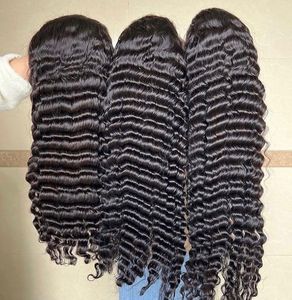 13x6 HD透明レースフロントグルーレスストレートウィッグ、未処理インド人毛レースフロントウィッグ、プレプラッキングヘアライン、ブリーチノット付き - Product Image 5