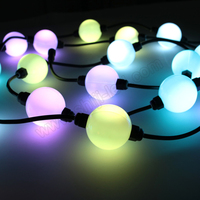 Guirlande lumineuse de Noël RGB pleine couleur 24V, indice de protection IP66, boule de pixels 3D à 360 degrés, module de pixels LED de 50 mm pour hôtel