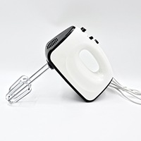 Mélangeur à main 300w réglable/mélangeur à main électrique turbo à 5 vitesses avec batteurs et crochets à pâte batteur à œufs électrique