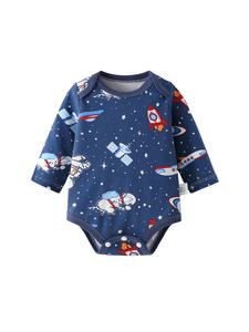 Combinaison pour bébé Printemps Été Automne Dessin animé Triangle Rampant Manches longues Unisexe Combinaison Grenouillère Coton 0-1 an - Product Image 4