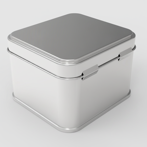 Kontensan L500 Metal <b>Hookah</b> Tobacco Container 250 ml 75x75x66mm Hinged Lid Turkey - Product Image 2