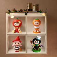 Figurines en vinyle PVC personnalisées en forme de fruit orange de dessin animé, jouets décoratifs imprimés en 3D créatifs