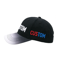 Gorra de Béisbol con Bordado 3D Personalizado, Visera Degradada, Suministro de Fábrica, Multicolor, Ajustable, con Logotipo Personalizado, para Uso Casual