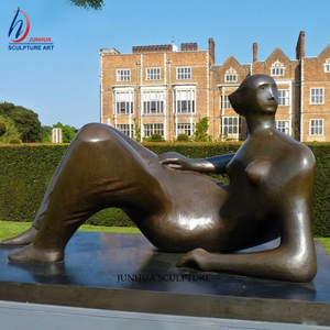 Fait à la main Célèbre Artiste Moderne Abstrait Bronze Figure Henry Moore Statue Sculpture - Product Image 2