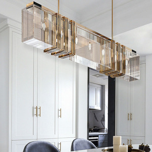 Rustique Chambre <span class=keywords><strong>Salle</strong></span> À <span class=keywords><strong>Manger</strong></span> Lustres Luminaires Éclairage Plafond Or Led K9 Cristal De Luxe Moderne Lustres Pendentif Lumières - Product Image 4