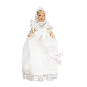 Iland miniaturas 1/12 casa <span class=keywords><strong>de</strong></span> muñecas miniaturas figura <span class=keywords><strong>de</strong></span> porcelana bebé muñeca vestido PP002 - Product Image 1