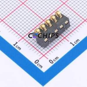 GT-BTP25005-0400A-010A Blade/Spring Contact Battery Connector SMD,P=2.5mm Connector Spring Contact Type 2.5mm 5P Vertical Mount - Product Image 1