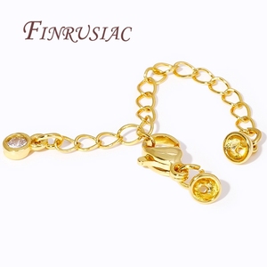 18K vàng mạ tôm hùm Clasp kết thúc Mũ mở rộng chuỗi đuôi cho đồ trang sức tự làm làm cung cấp chất lượng tốt với sự tiện lợi - Product Image 3