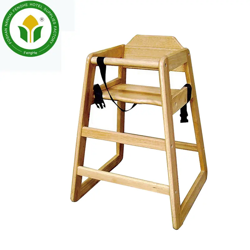 Venta al por mayor vendido de madera bebé chairbaby Silla de alimentación