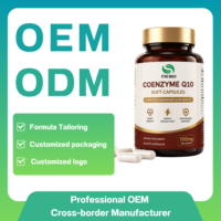 Coenzyme Q10 en capsules molles à marque privée, Coenzyme Q10 100mg, CoQ10 Ubiquinone, Antioxydant, Soutien énergétique, Complément OEM de Coenzyme Q10