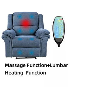 <span class=keywords><strong>Sillón</strong></span> <span class=keywords><strong>Reclinable</strong></span> <span class=keywords><strong>Eléctrico</strong></span> Extensible de Tela Cy, Estilo Europeo Moderno, con <span class=keywords><strong>Mecanismo</strong></span> de Masaje y Control Remoto, Color Azul - Product Image 4