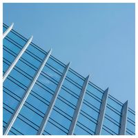 Panneau de mur-rideau réfléchissant en verre aluminium à double vitrage pour façade de bâtiment extérieur