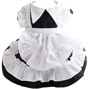 Robe d'été pour chien et chat, costume Lolita noir en polyester pour animaux de compagnie, robe Teddy pour petits chiens toutes saisons - Product Image 5