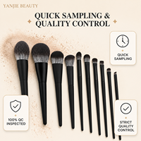Ensemble de pinceaux de maquillage à marque privée, couleur et logo personnalisés, vente en gros d'usine avec faible MOQ, échantillon gratuit