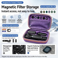 Harde EVA beschermhoes met ritssluiting voor Osmo Pocket 3, waterdichte reistas, magnetische lensgleuf, camera-accessoires
