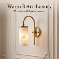 Lampe murale en albâtre avec LED blanc chaud, design moderne, livraison directe, vente en gros, usine pour les marchés d'Amérique du Nord et d'Europe, supportée par DDP