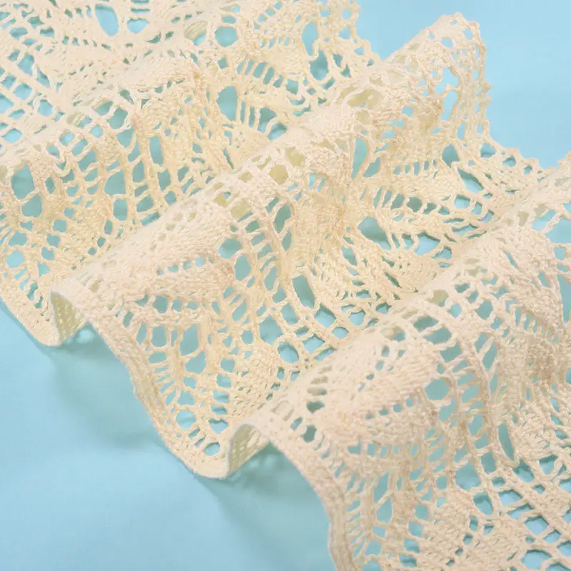 Atacado Algodão Lace Crochet Ribbon Lace Largura 12cm Lace Trim Edging Casamento 2023