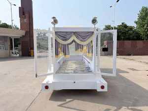 Carro Fúnebre Eléctrico Blanco de Gran Popularidad y Más Vendido con Cortinas Plateadas, Especialmente Diseñado para Servicios Fúnebres - Product Image 2
