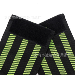 Yueli What Elastic Cycling Leg <b>Wraps</b> <b>Black</b> Green Striped For Hiking Outdoor Use - Product Image 2