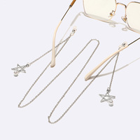 Chaînes de lunettes pour femmes, chaîne étoile pour lunettes, cordon de maintien, support de lunettes, lanière de fixation pour lunettes et masques, en métal