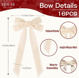 Penjualan Langsung Pabrik Pita Beludru Klasik Hiasan Pohon Natal Vintage Rustic Ornamen Kerajinan Kecil Garland Karangan Bunga Pembungkus Kado - Product Image 2