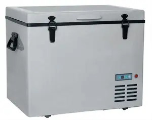 复古型45L汽车冰柜冰箱带压缩机双区压缩机冰柜冰箱便携式冷却器小冰箱