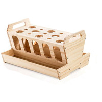 Mangeoire pour animaux de compagnie en bois de qualité supérieure - Support à nourriture multifonctionnel pour petits animaux pour lapins, cochons d'Inde, chinchillas, design durable