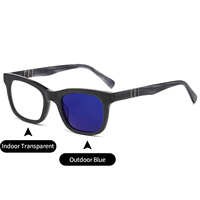 Gafas Duraderas de Acetato Fotocromáticas con Protección Contra la Luz Azul para Hombre y Mujer, Función de Bloqueo de Luz Azul, 2 en 1, para Exteriores