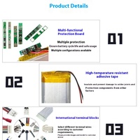 Batterie Lipo de poche lithium-ion polymère haute capacité 2850mAh 3.7V CLY 104545 pour appareils portables pour ventilateurs de cou et pistolets Fascia