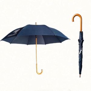 Paraguas de Golf Recto de Alta Calidad con Logotipo Personalizado, Impresión Serigráfica, Apertura Semiautomática, 8 Varillas, Goma Negra, Promocional - Product Image 1