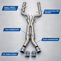 Tuyau intermédiaire en acier inoxydable 304 à longueur égale pour BMW S58 avec résonateur M3 G80 M4 G82 3.0T avec OPF