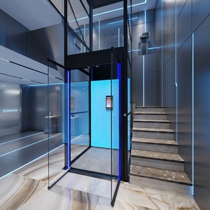 Ascensore Moderno <span class=keywords><strong>per</strong></span> Villa con Porta Elettrica <span class=keywords><strong>a</strong></span> Doppia Anta e Struttura in Metallo <span class=keywords><strong>per</strong></span> Appartamenti, Ville e Magazzini - Product Image 5