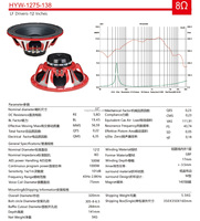 Speaker Neodymium Woofer 3 inci, Speaker Woofer 500W RMS 12 inci, koil Aluminium, Speaker Midbass untuk Line Array Speaker