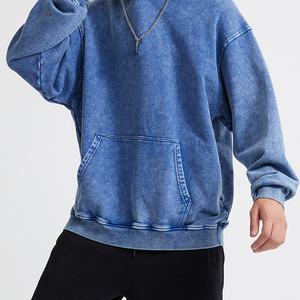 Fabricants de haute qualité pour vêtements personnalisés, sweat-shirt surdimensionné avec logo personnalisé, sweat-shirt lourd délavé à la cire, délavé au soleil pour hommes - Product Image 5